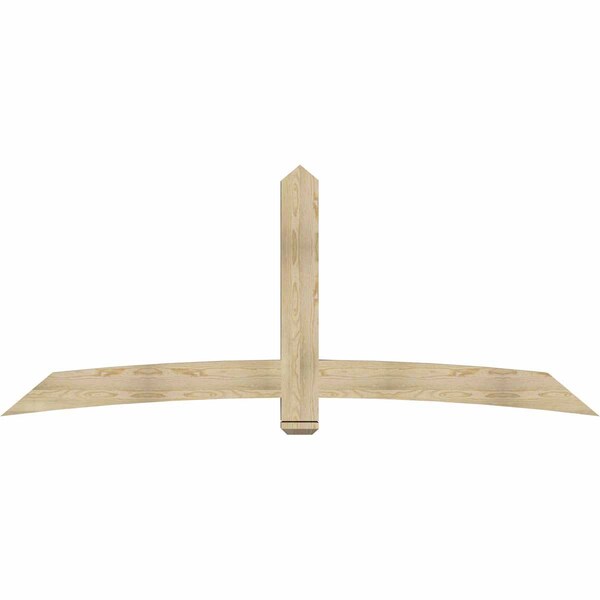 Ekena Millwork Bellingham Rough Sawn Timber Gable Bracket, Douglas Fir, 96"W x 40"H x 4"D x 6"F, 10/12 Pitch GBW096X40X0406BEL00RDF - main